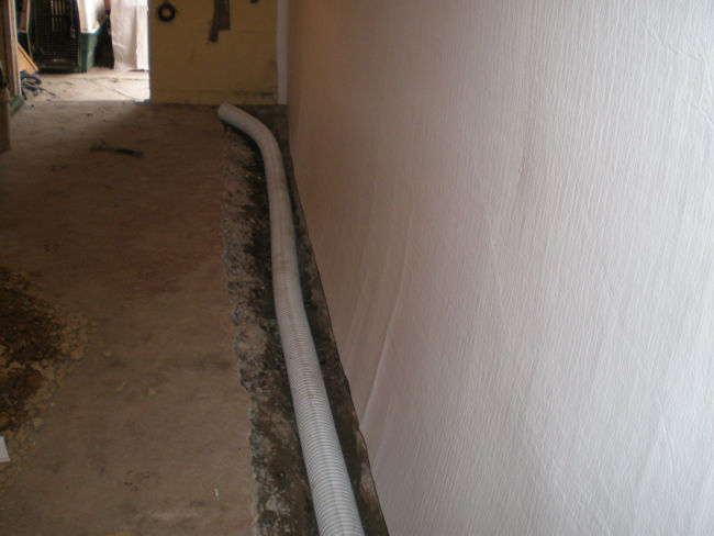 Internal And External French Drain Installation Procedure